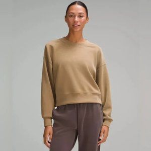 Lululemon Softstreme Perfectly Oversized Cropped Crew Allspice Sz 8